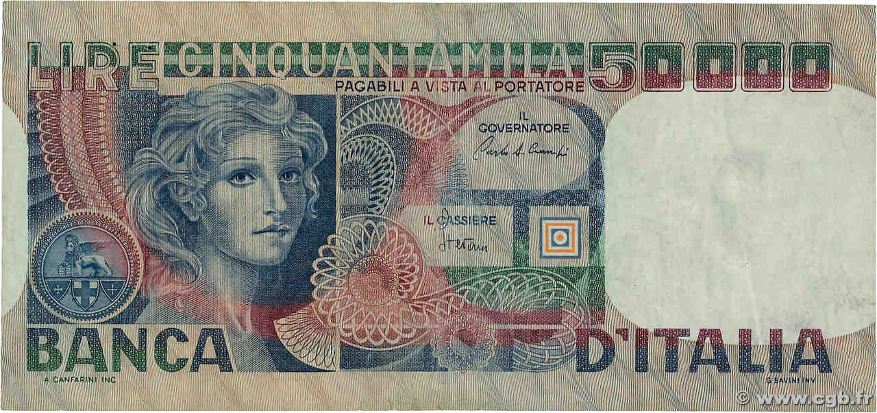 50000 Lire ITALY  1980 P.107c F