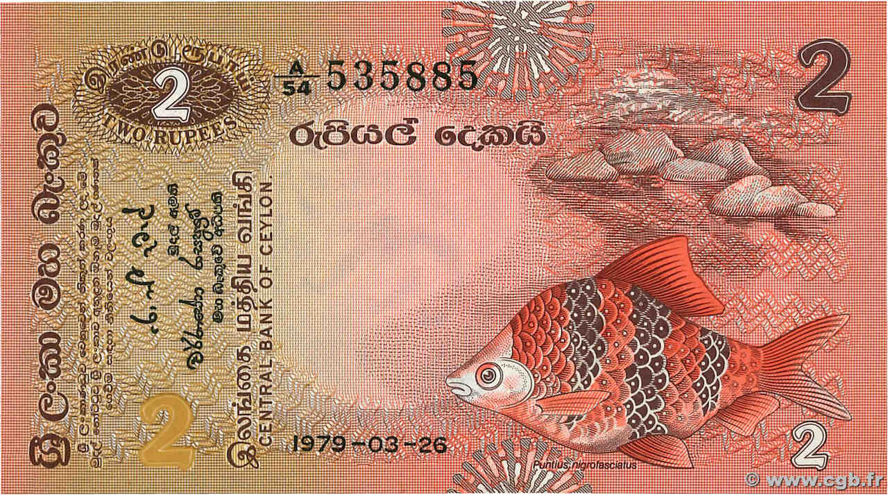 2 Rupees CEYLON  1979 P.083a UNC