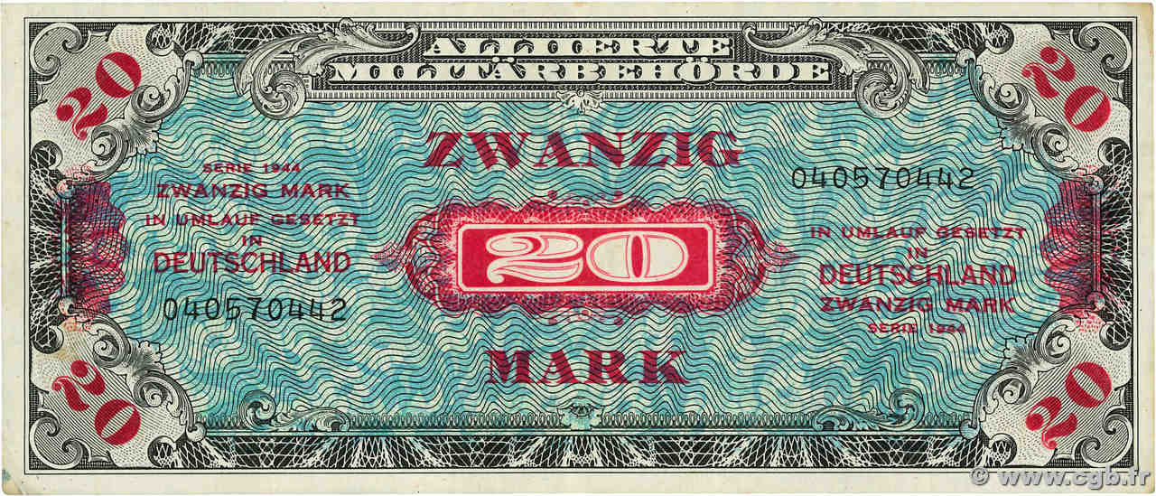 20 Mark ALLEMAGNE  1944 P.195a SUP