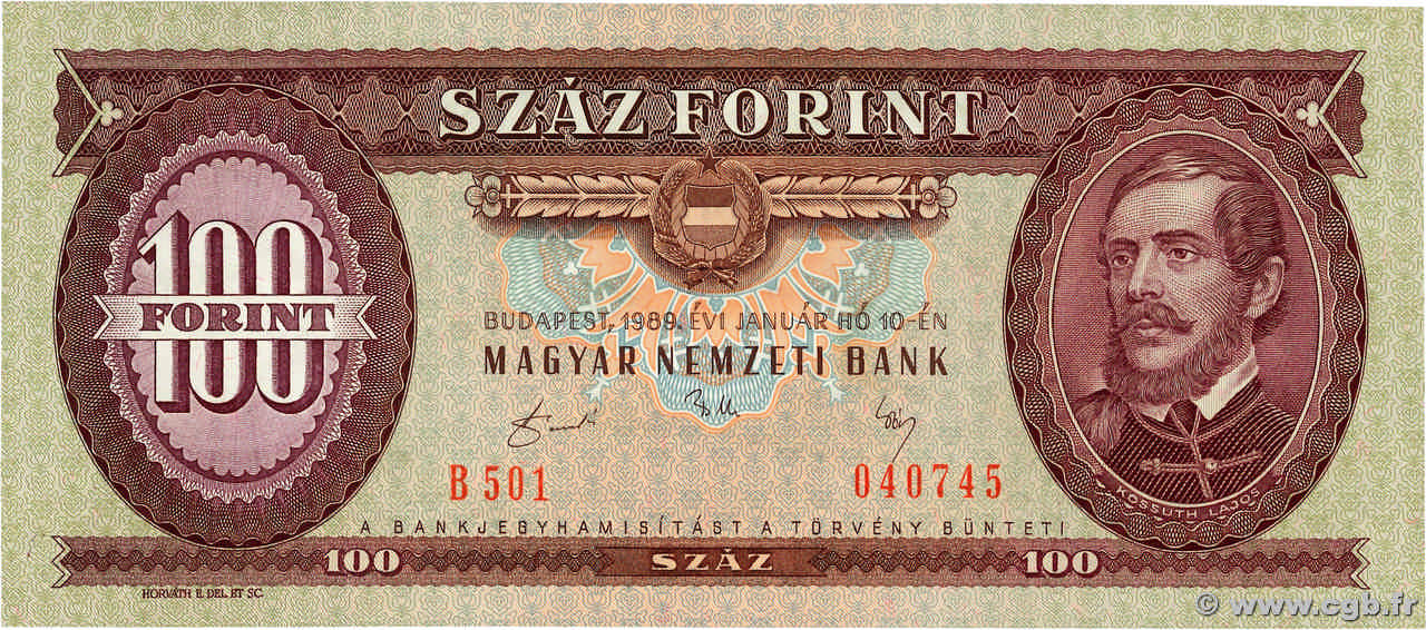 100 Forint HONGRIE  1989 P.171h NEUF