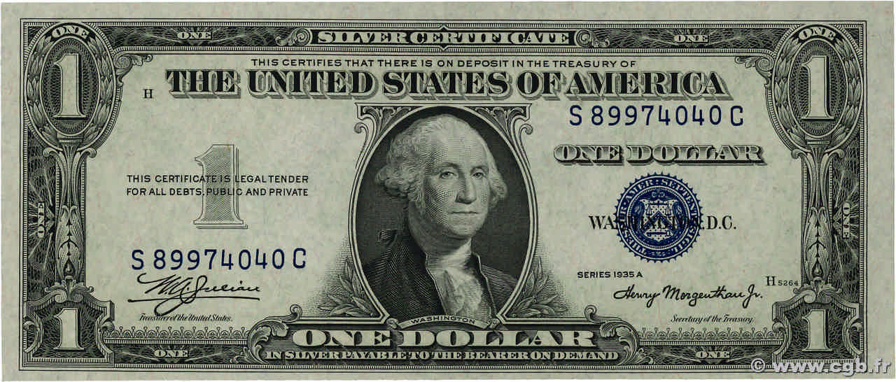 1 Dollar UNITED STATES OF AMERICA  1935 P.416a AU+