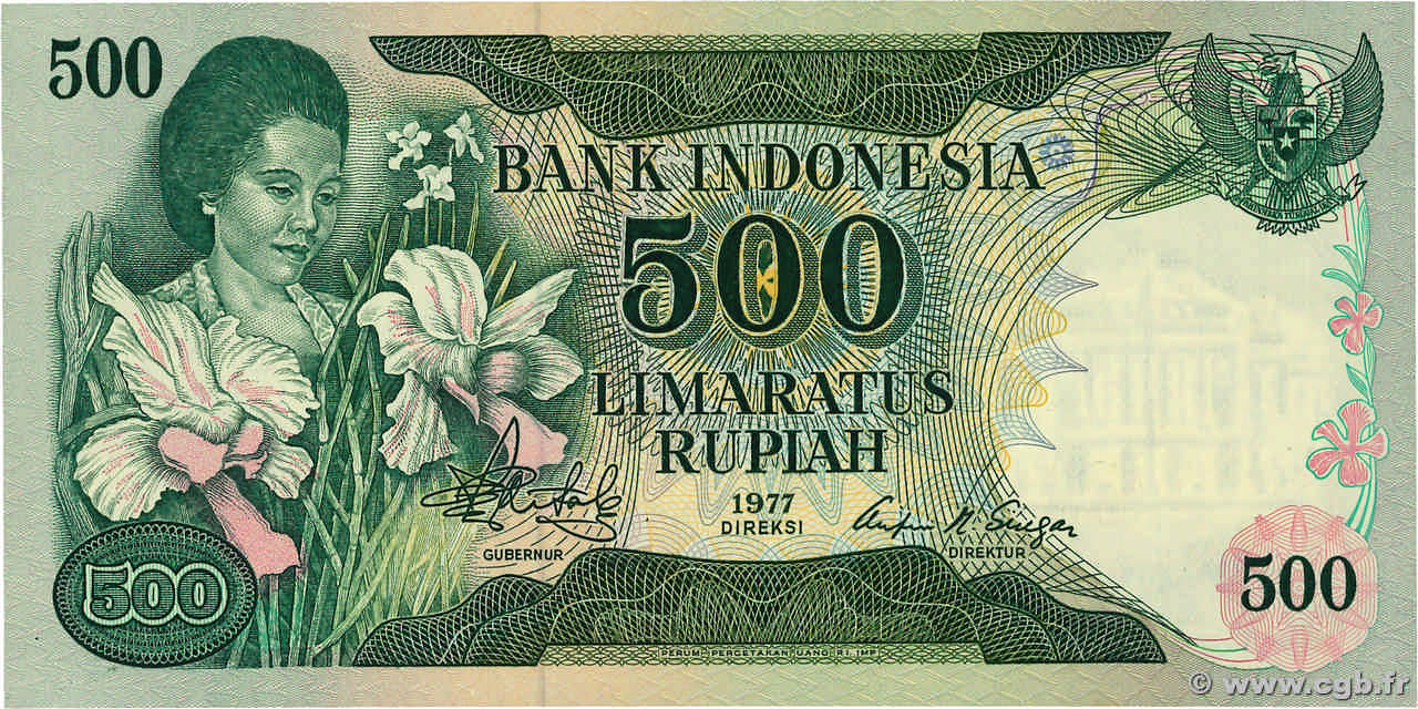 500 Rupiah INDONESIEN  1977 P.117 ST