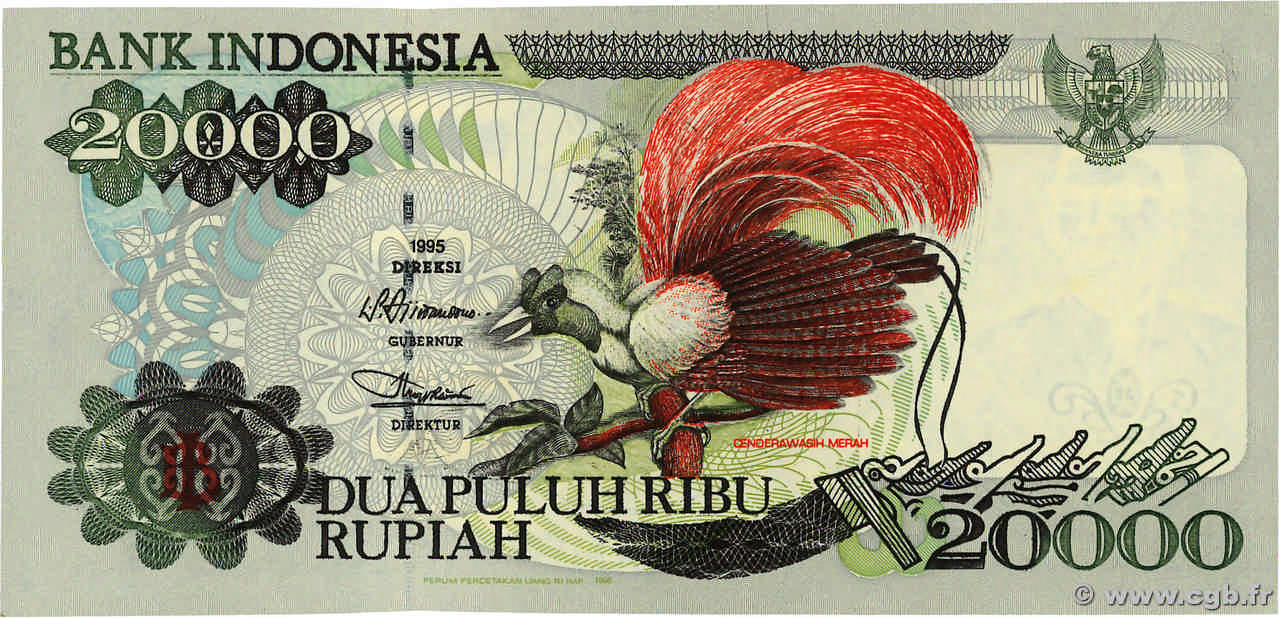 20000 Rupiah INDONESIA  1996 P.135b UNC