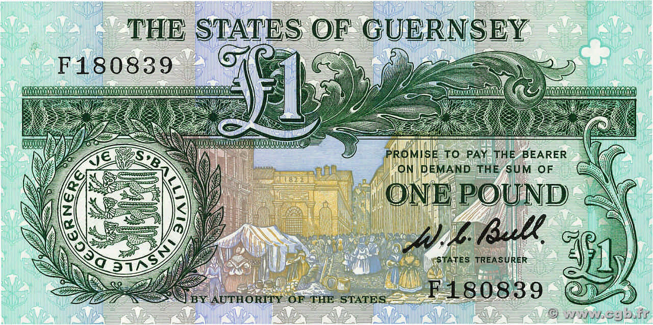1 Pound GUERNSEY  1980 P.48a FDC