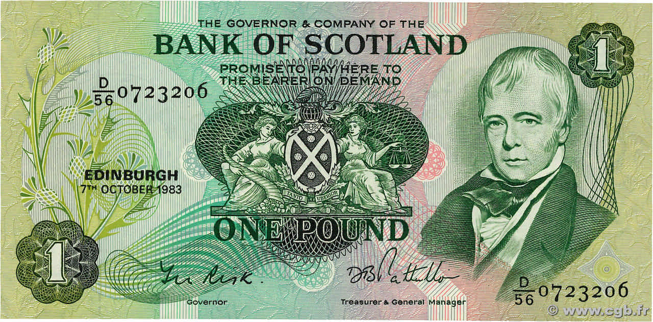 1 Pound SCOTLAND  1983 P.111f fST