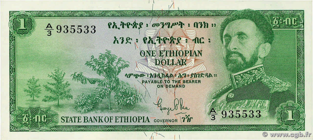 1 Dollar ETIOPIA  1961 P.18a FDC