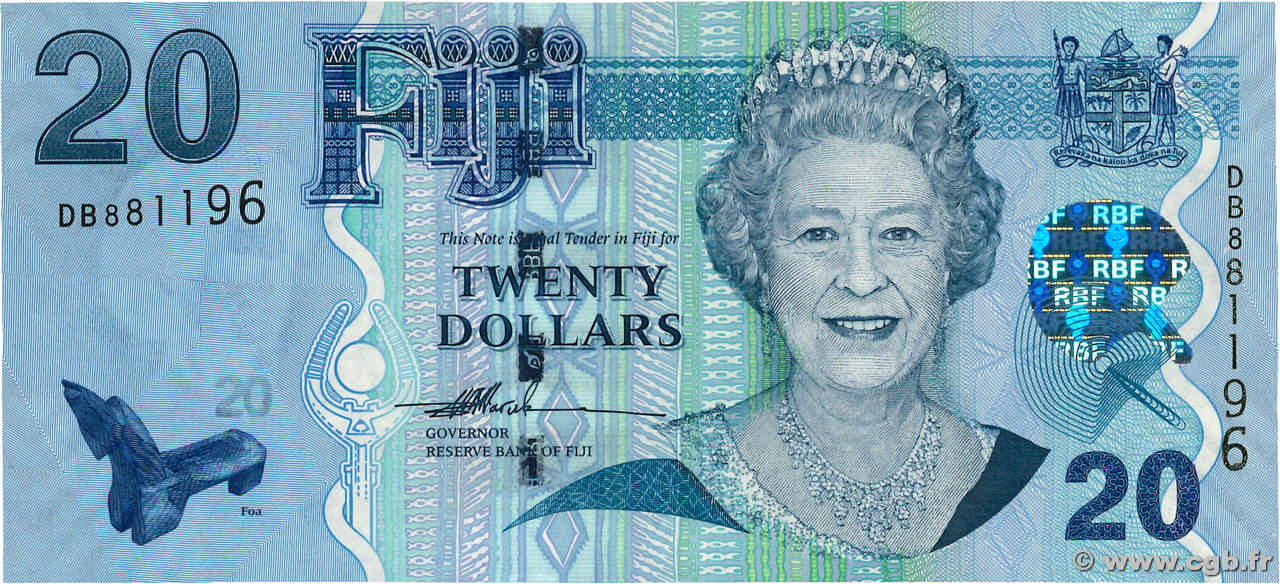 20 Dollars FIJI  2007 P.112a UNC