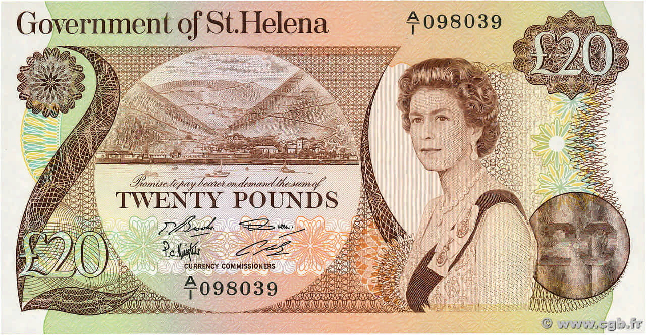 20 Pounds ST HELENA  1986 P.10a UNC
