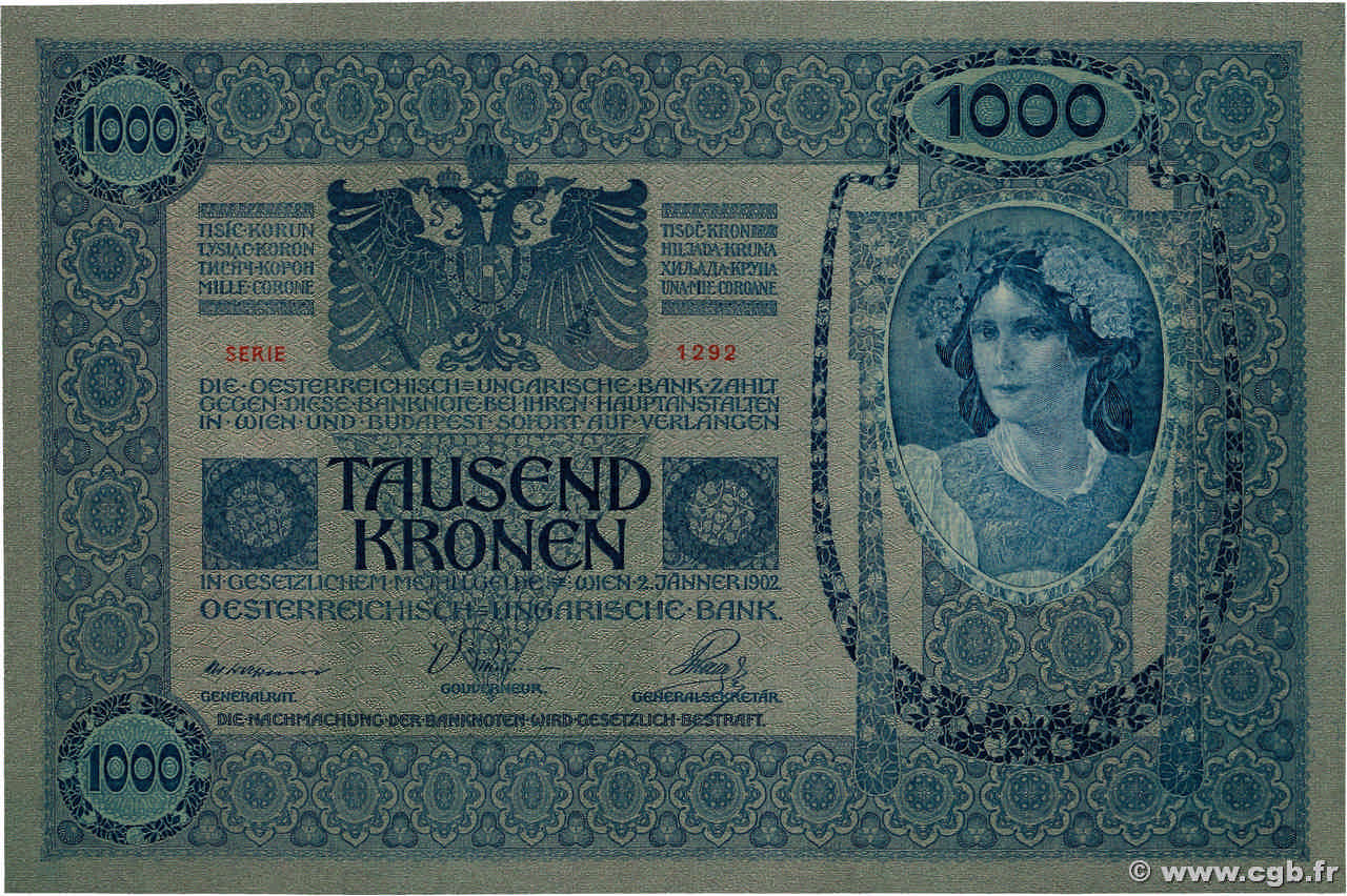 1000 Kronen AUTRICHE  1902 P.008a NEUF