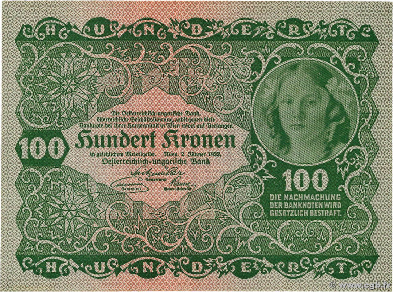 100 Kronen AUTRICHE  1922 P.077 NEUF