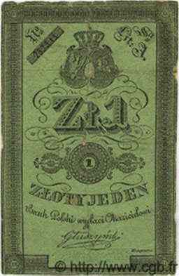 1 Zloty POLONIA  1831 P.A22 q.BB
