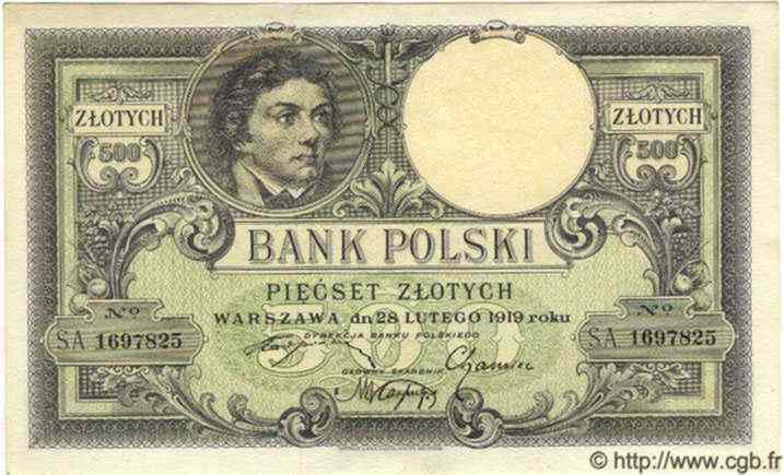 500 Zlotych POLOGNE  1924 P.058 pr.NEUF