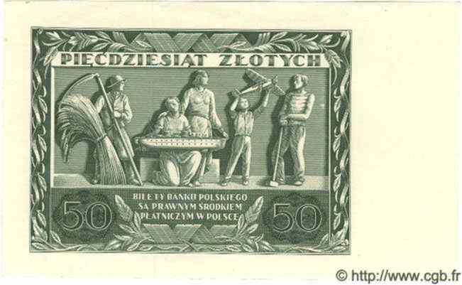 50 Zlotych Essai POLOGNE  1936 P.078b SPL