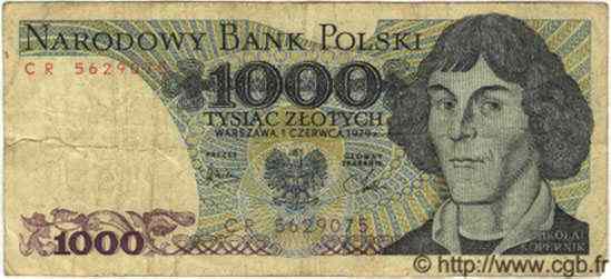 1000 Zlotych  POLOGNE  1979 P.146b TB