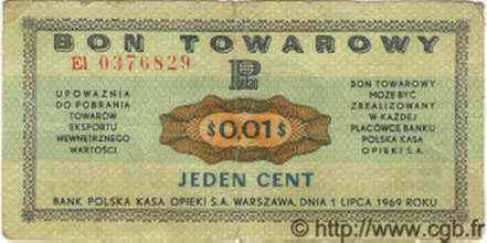 1 Cent POLOGNE  1969 P.FX21 TB