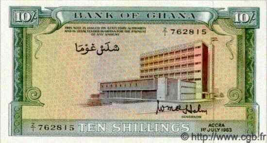 10 Shillings GHANA  1963 P.01c pr.NEUF