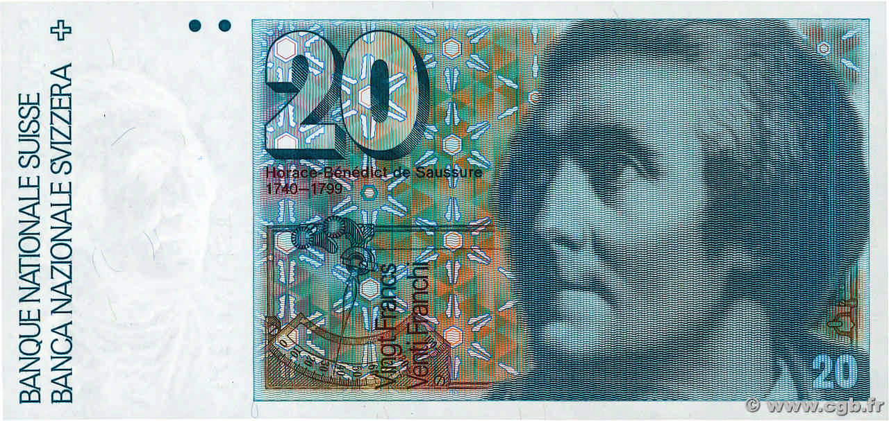 20 Francs SUISSE  1987 P.55g NEUF
