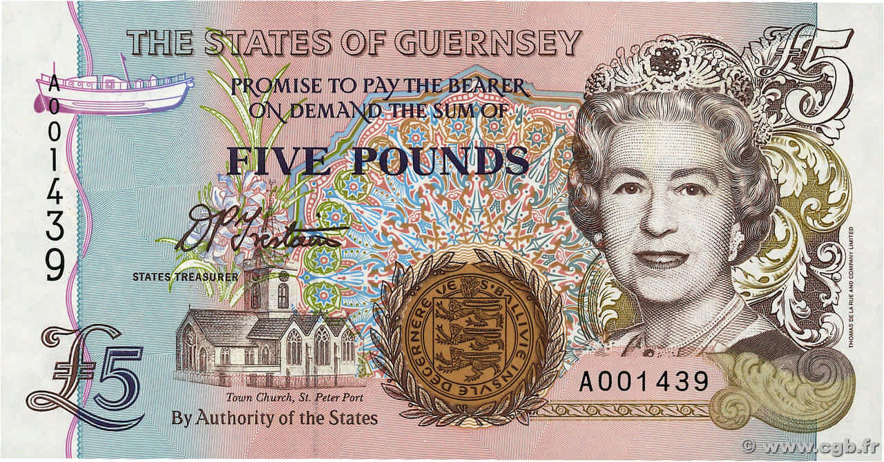 5 Pounds GUERNESEY  1996 P.56a NEUF