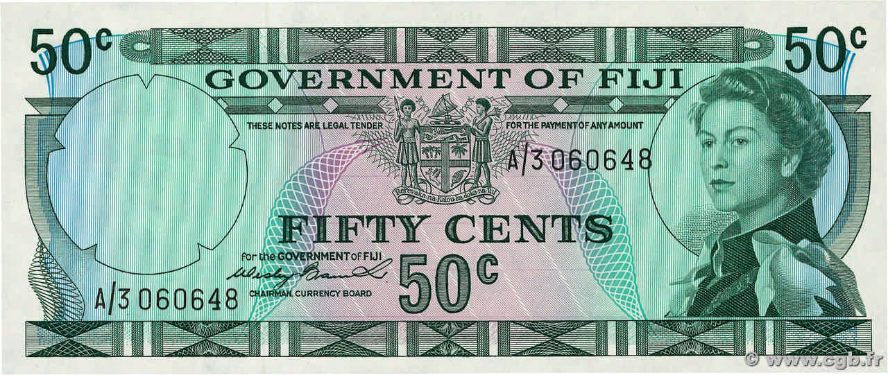 50 Cents FIJI  1971 P.064a UNC-