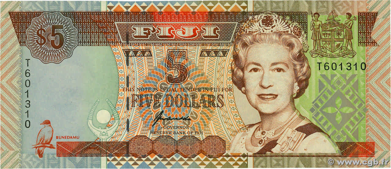 5 Dollars FIDJI  1996 P.101a NEUF