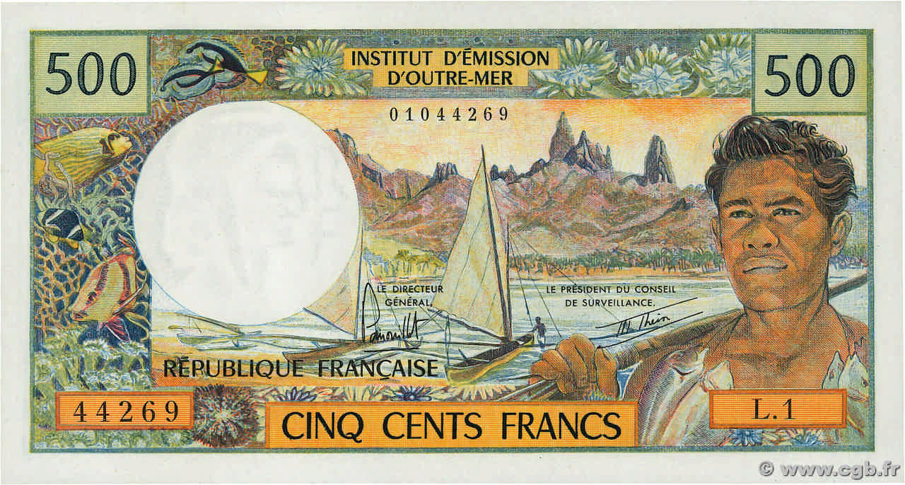 500 Francs NEW CALEDONIA  1977 P.60c UNC-