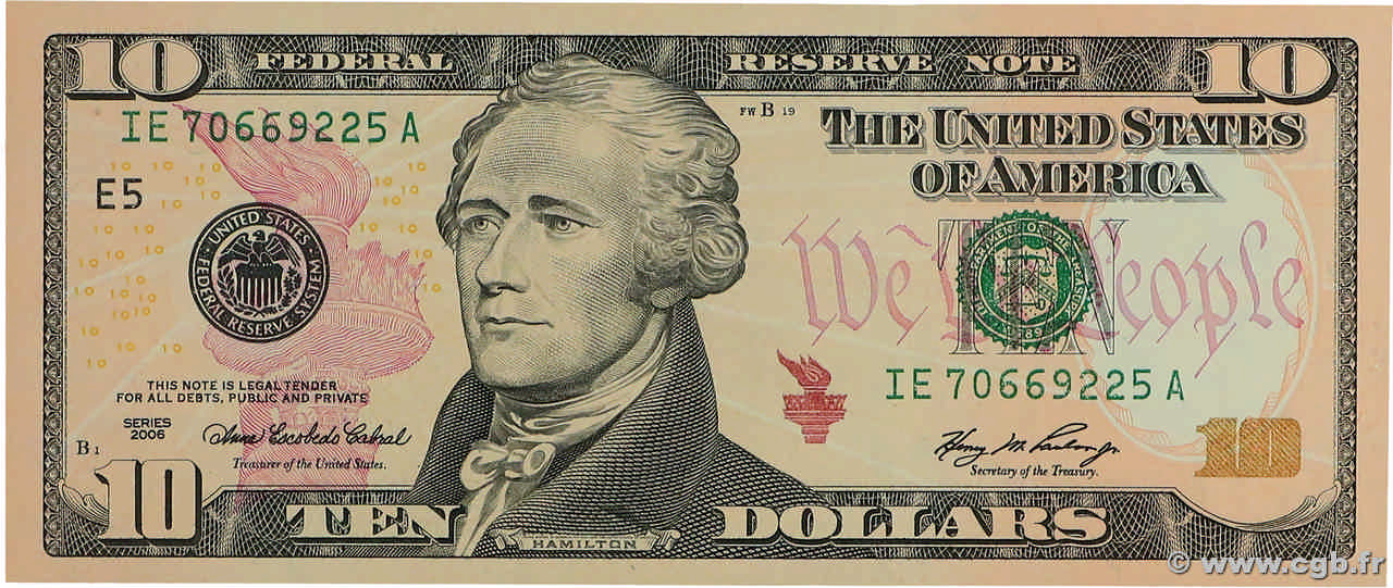10 Dollars ÉTATS-UNIS D AMÉRIQUE New York 2006 P.525 NEUF