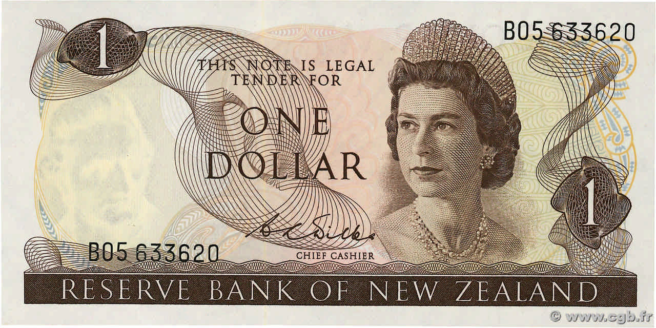 1 Dollar NOUVELLE-ZÉLANDE  1968 P.163b pr.NEUF