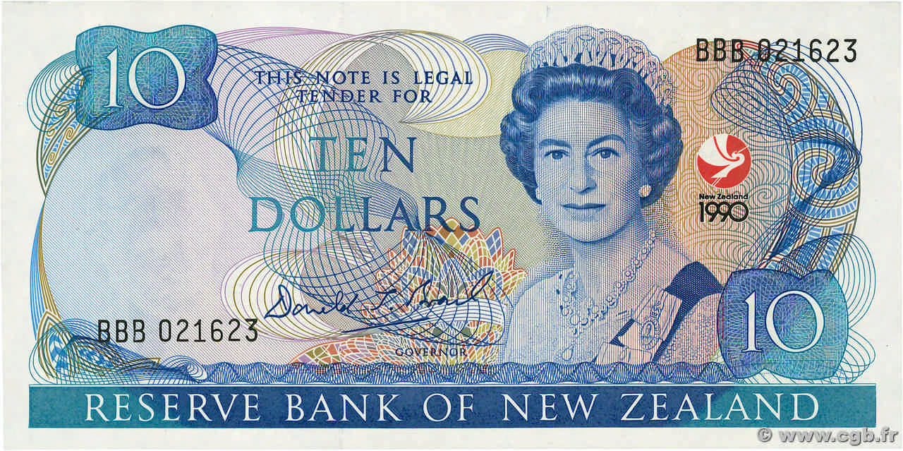 10 Dollars Commémoratif NOUVELLE-ZÉLANDE  1990 P.176 SPL
