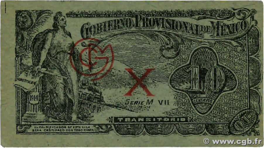 10 Centavos MEXICO  1915 PS.0698 UNC