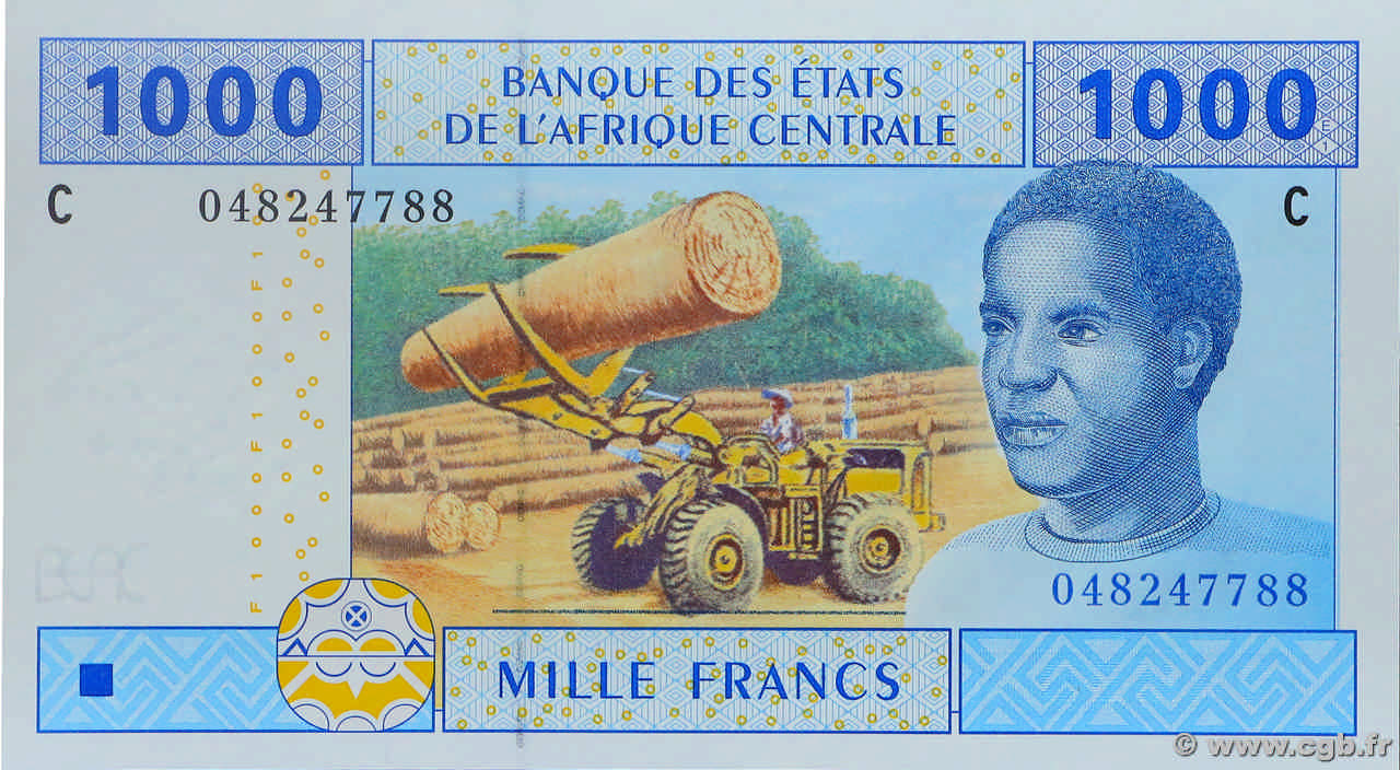 1000 Francs CENTRAL AFRICAN STATES  2002 P.607Ca UNC