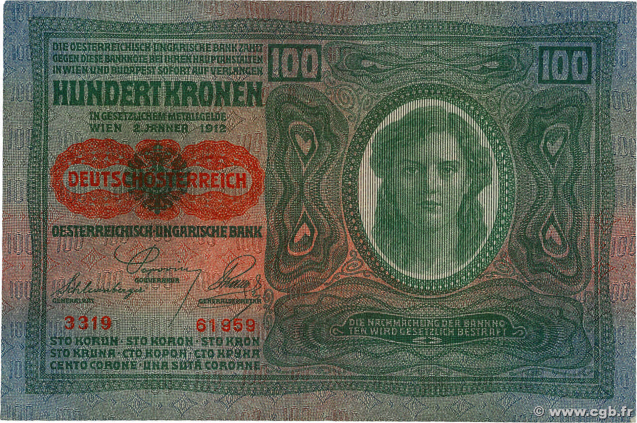 100 Kronen AUTRICHE  1919 P.056 SUP