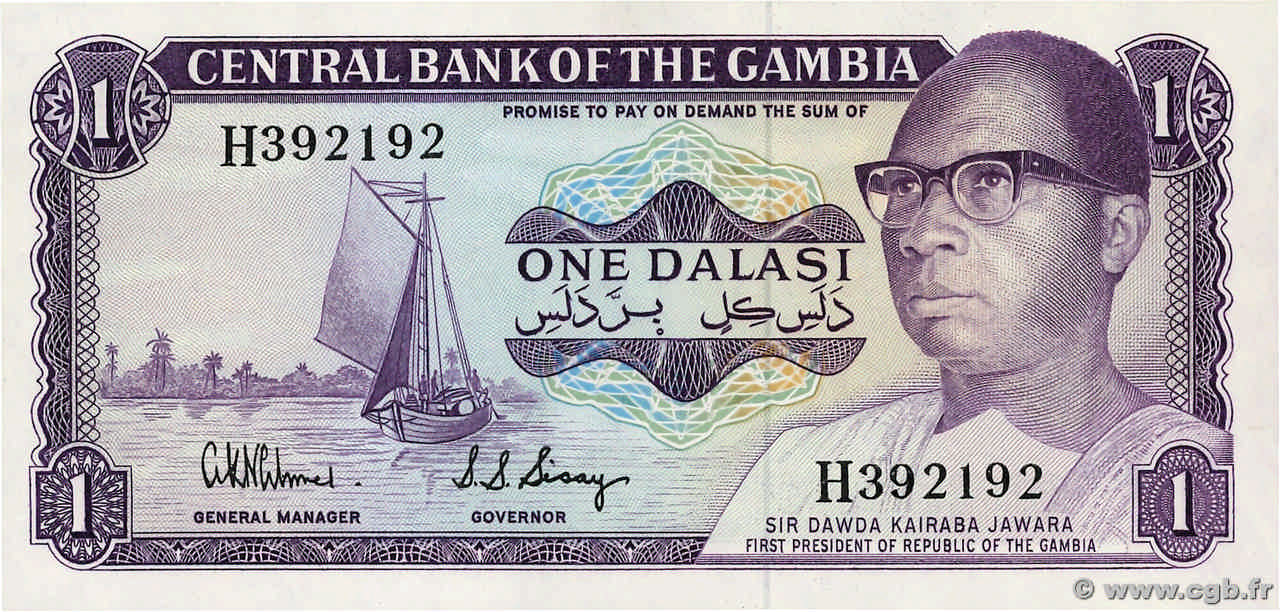 1 Dalasi GAMBIE  1971 P.04d NEUF