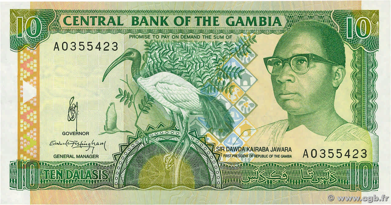 10 Dalasis GAMBIA  1991 P.13a FDC