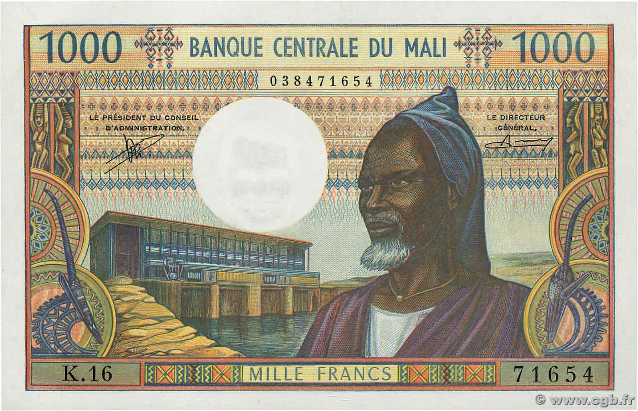1000 Francs MALI  1970 P.13b NEUF