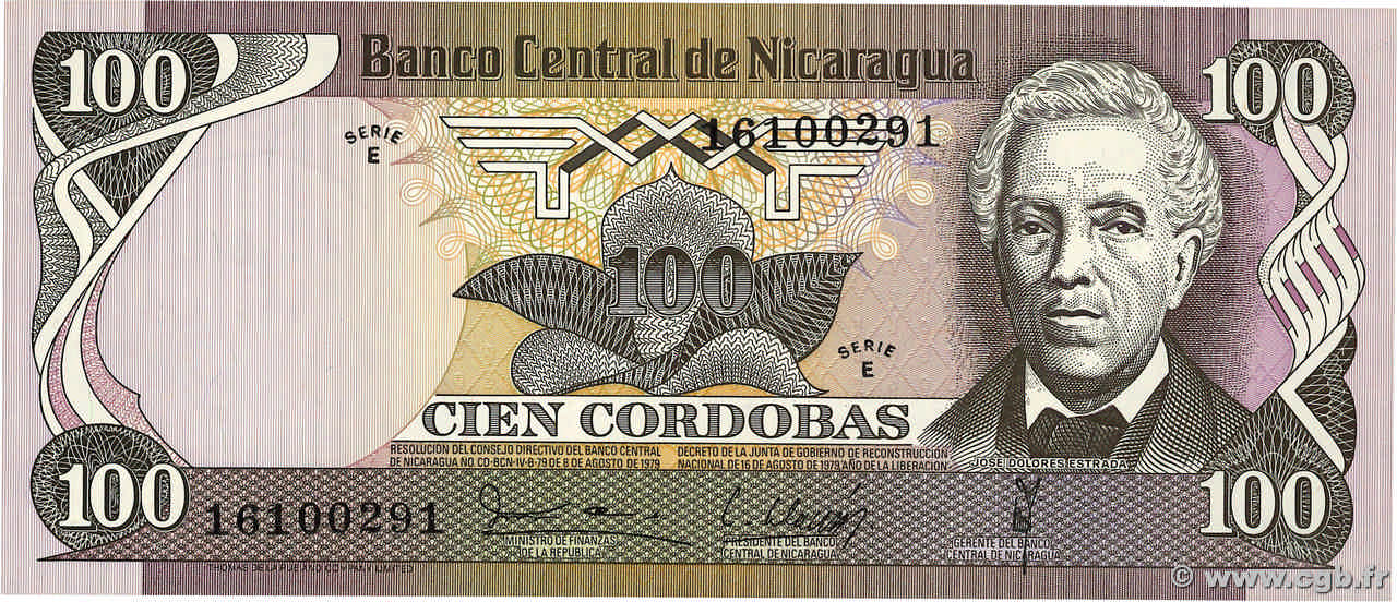 100 Cordobas NICARAGUA  1979 P.132 NEUF
