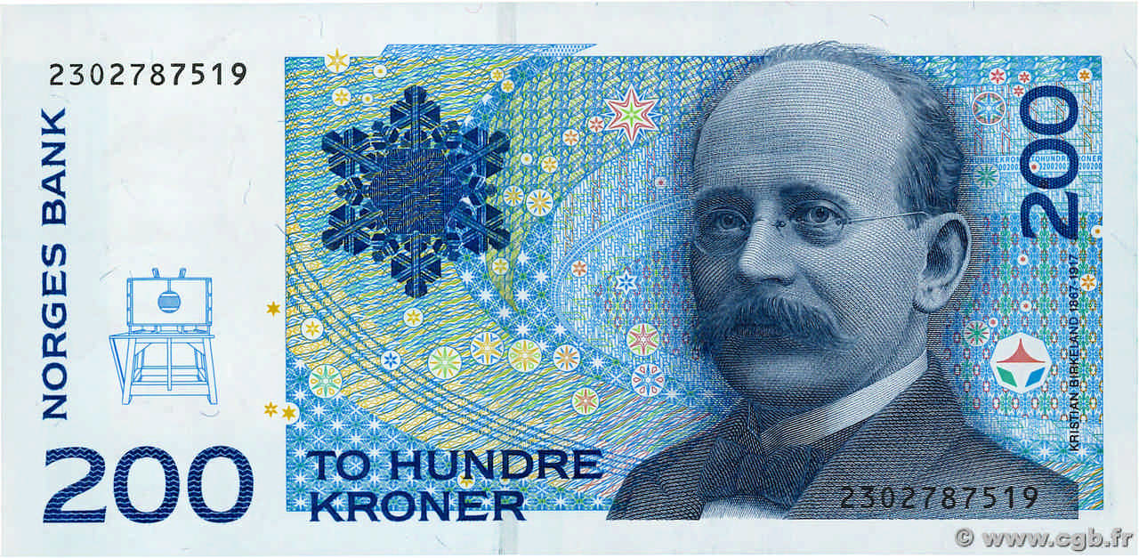 200 Kroner NORVÈGE  1994 P.48a NEUF