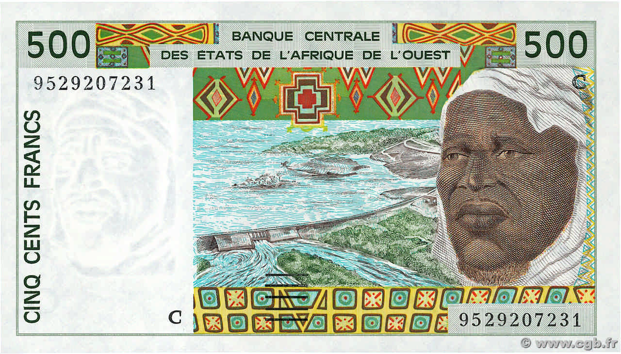 500 Francs ÉTATS DE L AFRIQUE DE L OUEST  1995 P.310Ce SUP
