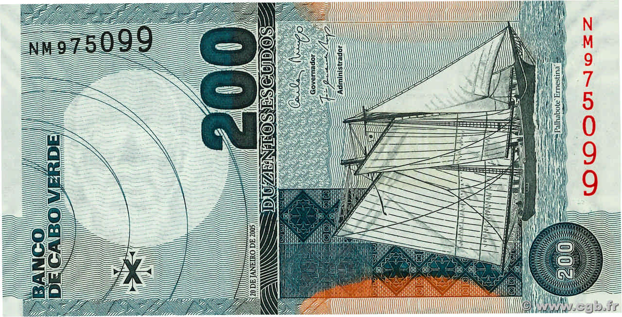 200 Escudos CAP VERT  2005 P.68 NEUF