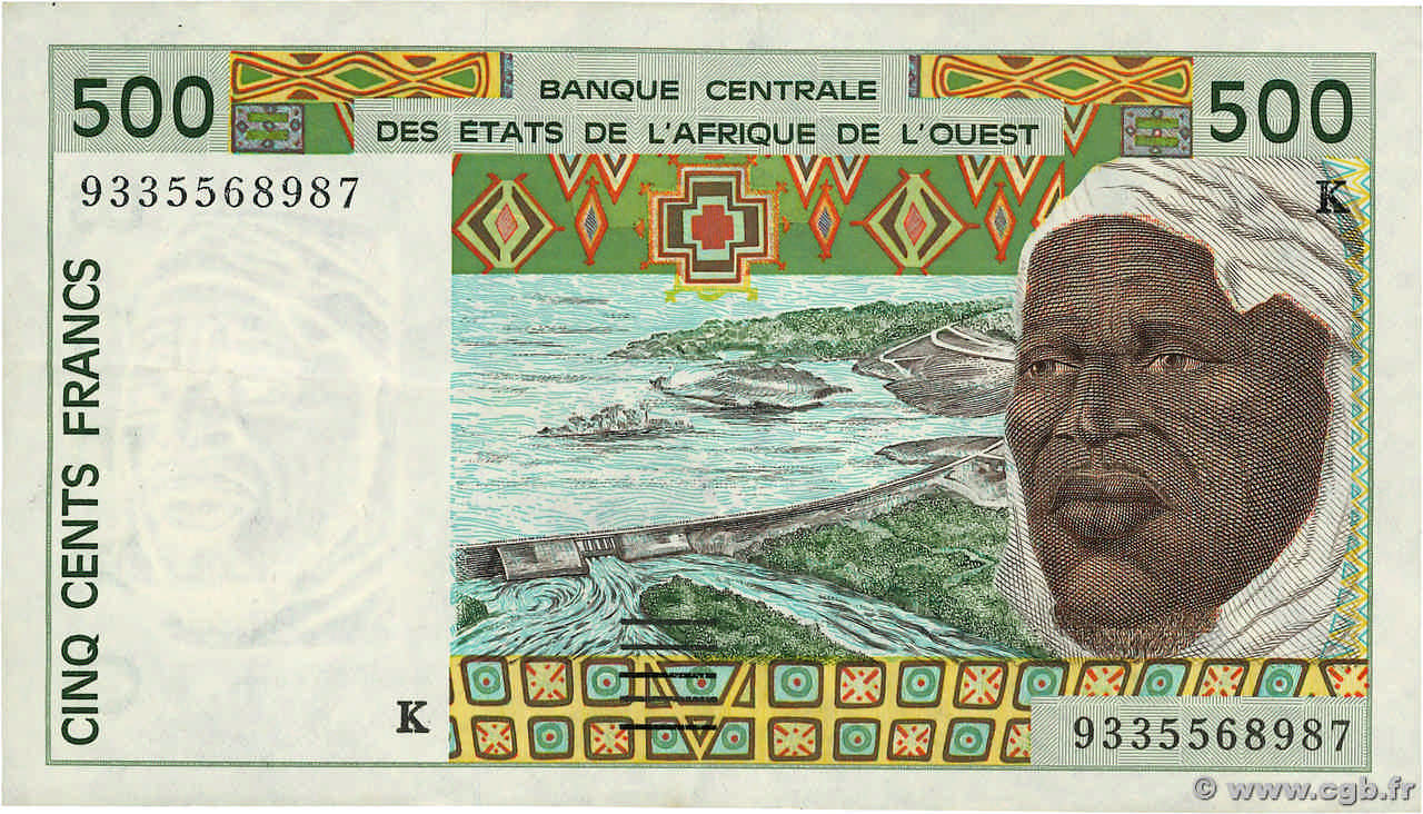 500 Francs ÉTATS DE L AFRIQUE DE L OUEST  1993 P.710Kc TTB