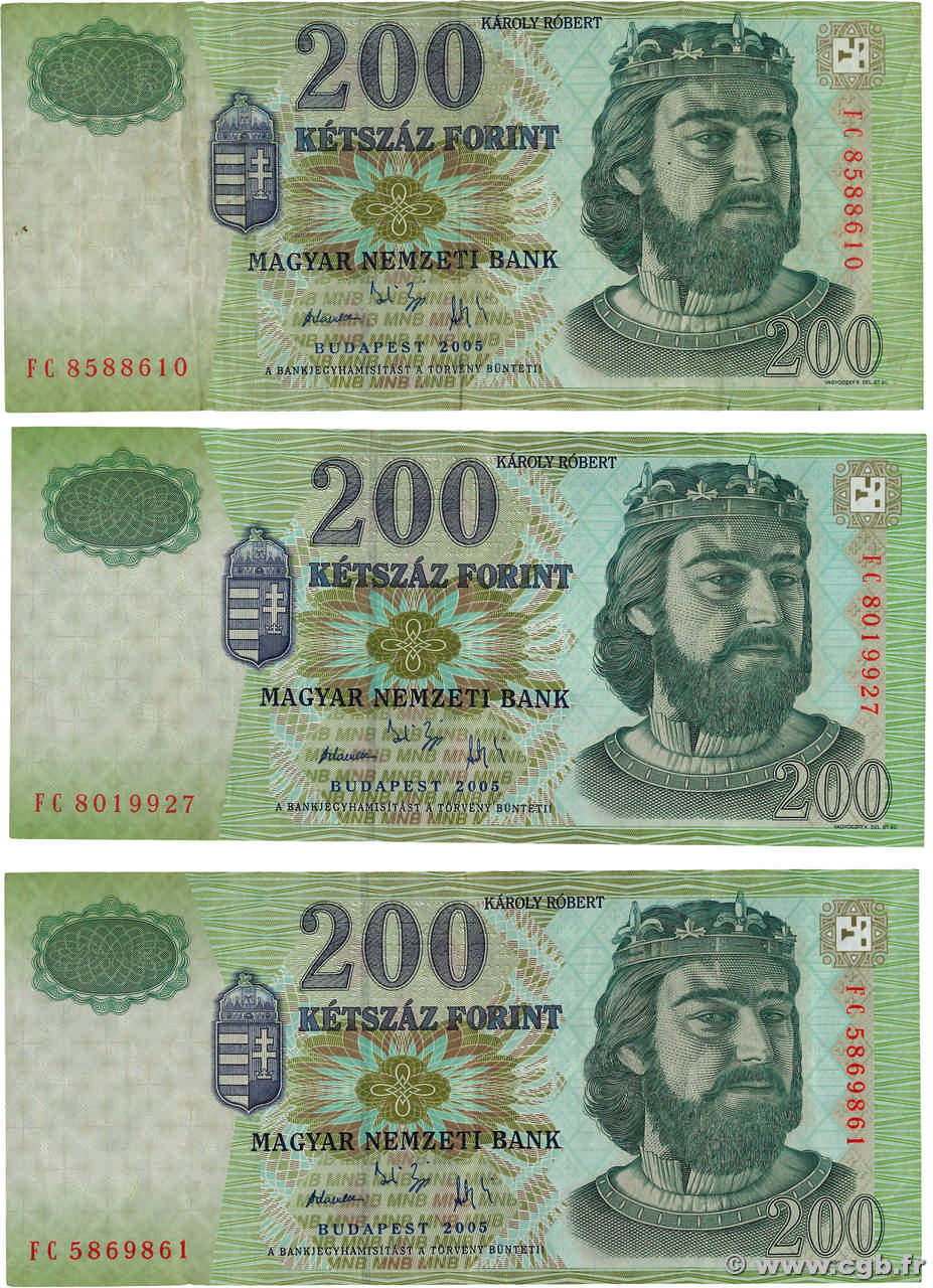 200 Forint Lot HONGRIE  2005 P.187e TB