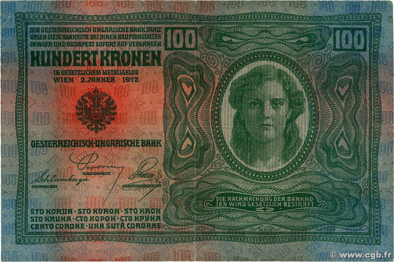 100 Kronen AUTRICHE  1912 P.012 TTB+