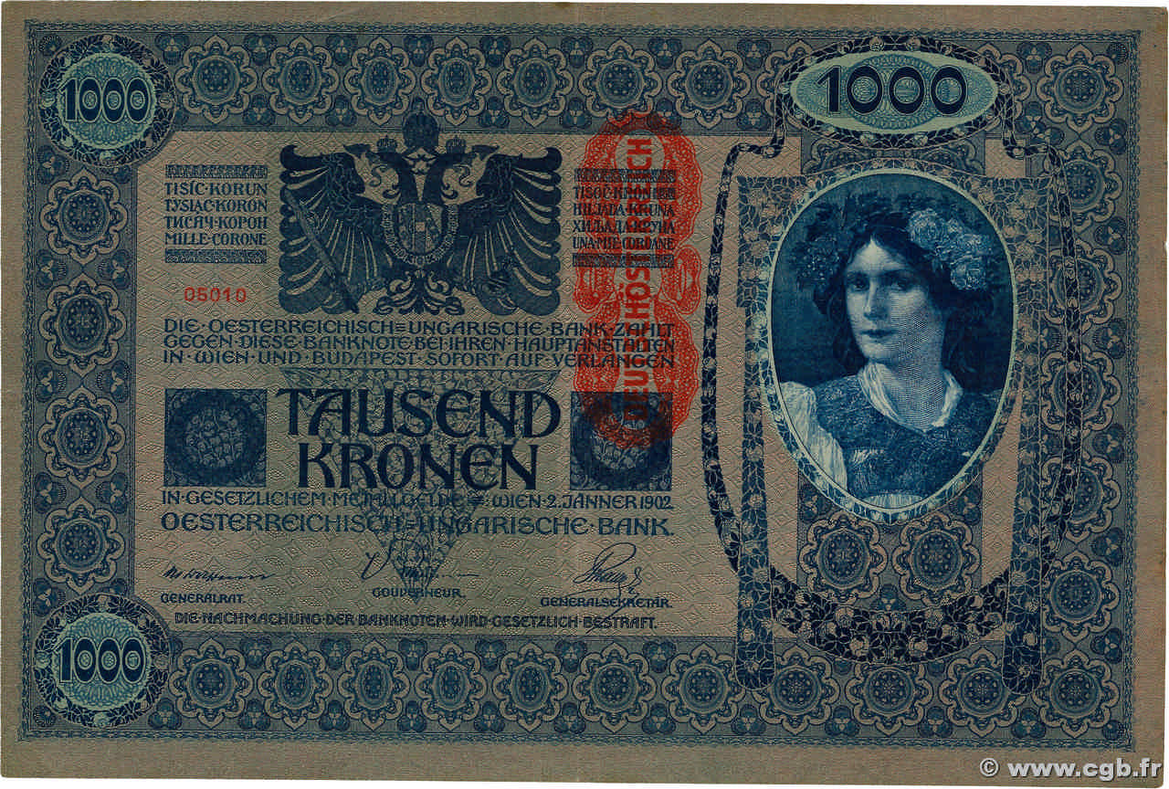 1000 Kronen AUTRICHE  1919 P.059 SUP