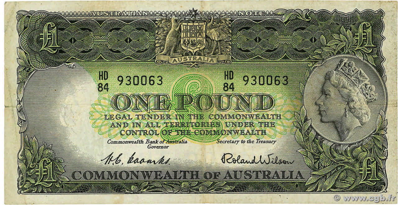 1 Pound AUSTRALIE  1961 P.34 TTB
