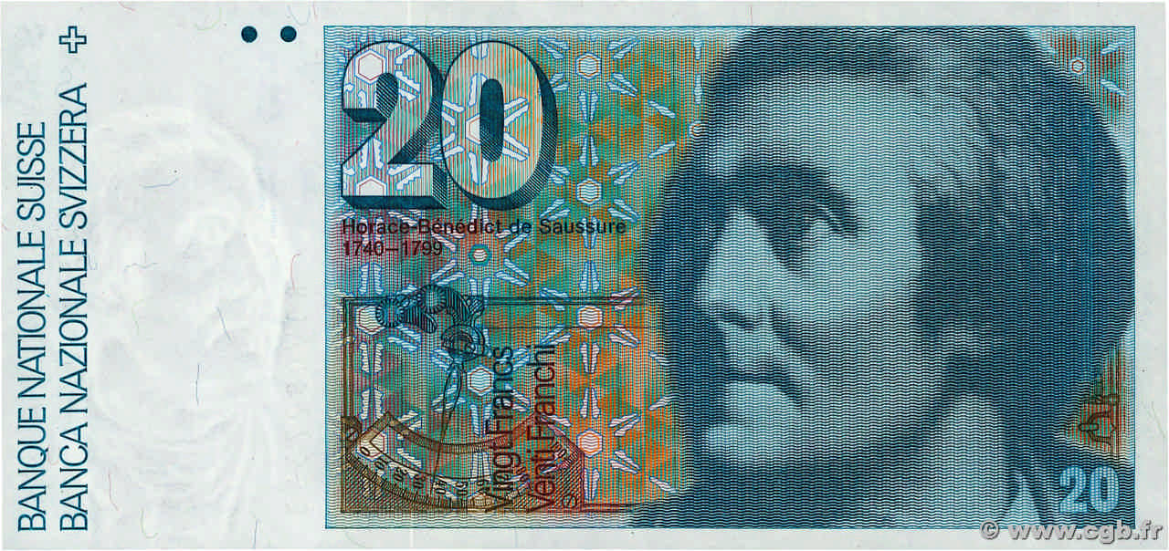 20 Francs SUISSE  1980 P.55b SPL+