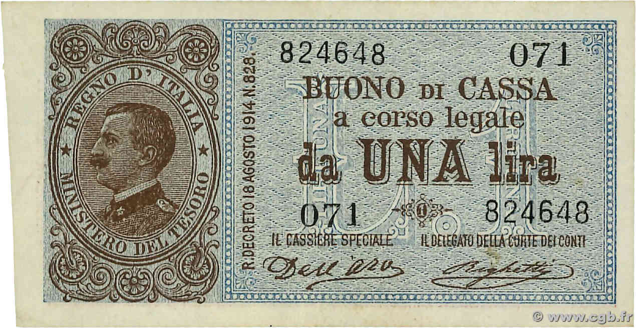 1 Lire ITALIE  1914 P.036a SUP