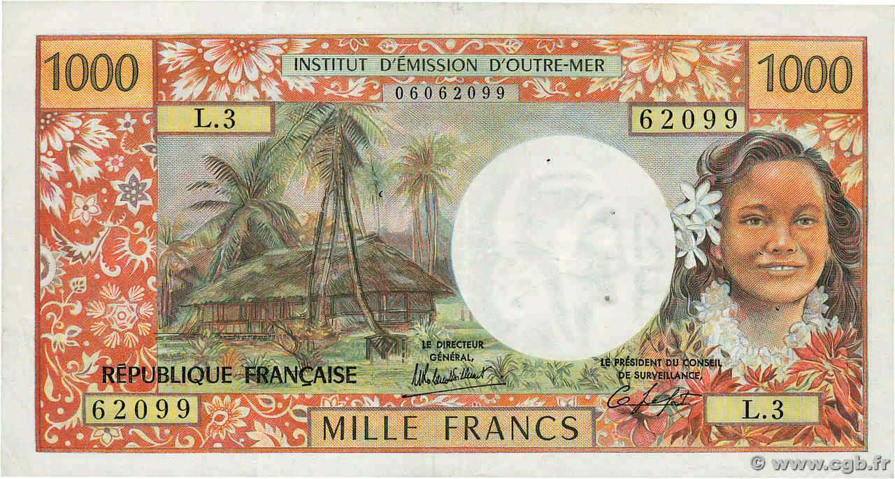 1000 Francs NOUVELLE CALÉDONIE Nouméa 1983 P.64b TTB