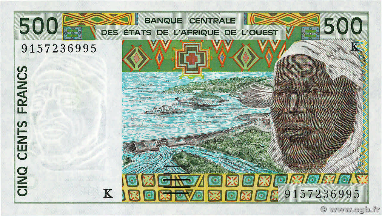 500 Francs ÉTATS DE L&nbsp;AFRIQUE DE L&nbsp;OUEST  1991 P.710Ka pr.NEUF
