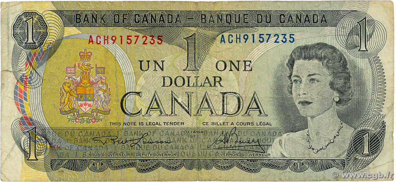 1 Dollar CANADA  1973 P.085c B+