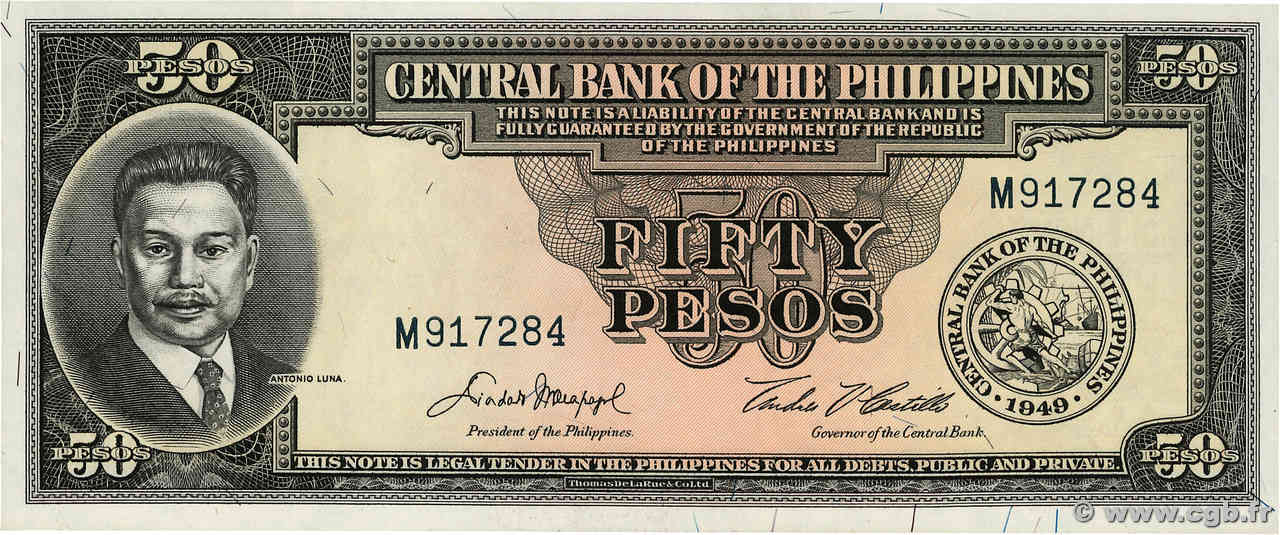 50 Pesos PHILIPPINES  1949 P.138d NEUF