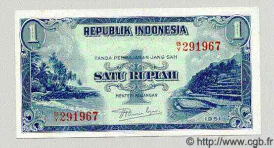 1 Rupiah INDONÉSIE  1951 P.038 pr.NEUF